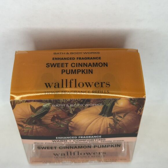 Bath & Body Works Sweet‎ Cinnamon Pumpkin Wallflowers Fragrance Refill 2 Pack - Picture 3 of 8